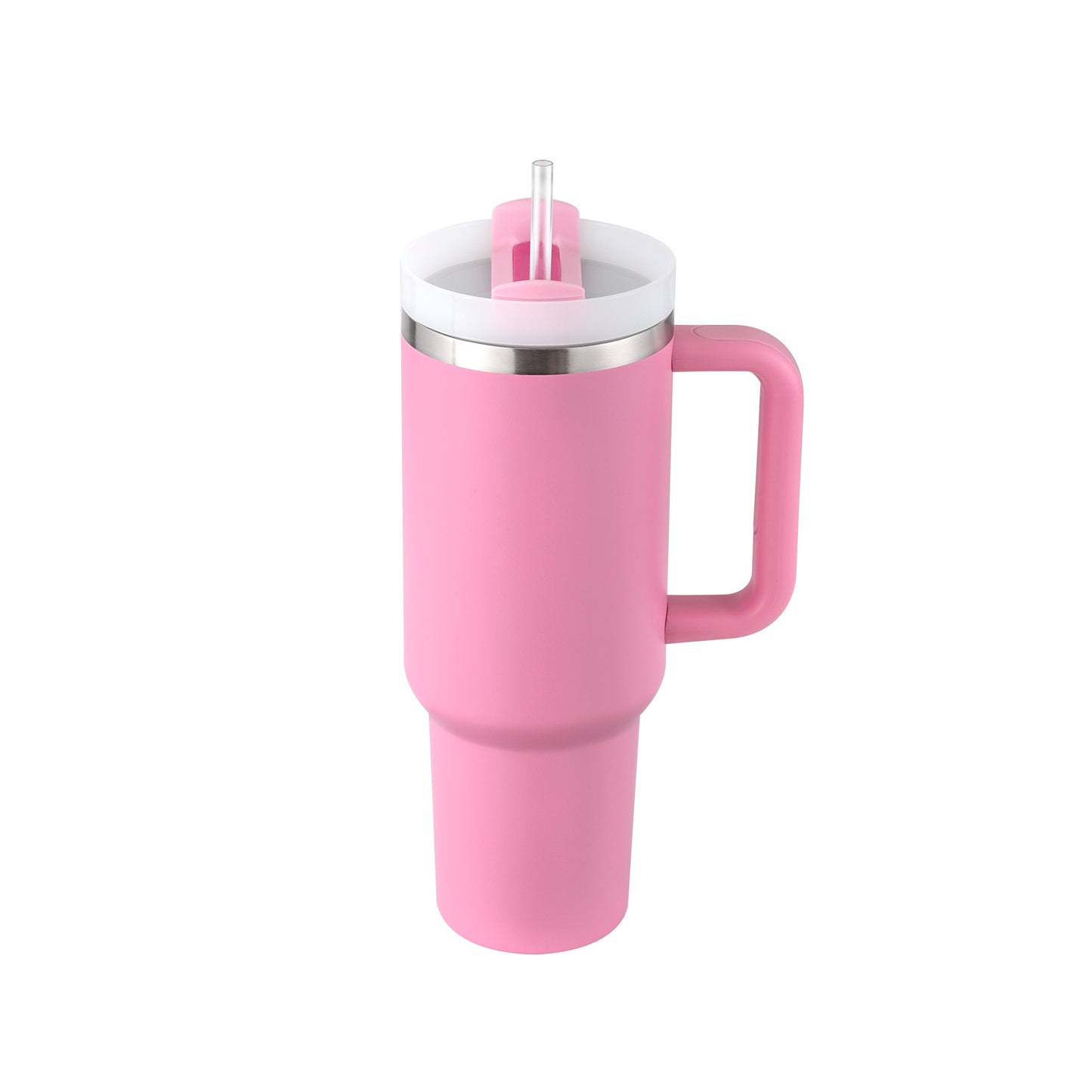 40oz Stainless Steel Tumbler with Handle & Straw – Insulated Spill-Proof Coffee Cup for Travel, Gym & Office