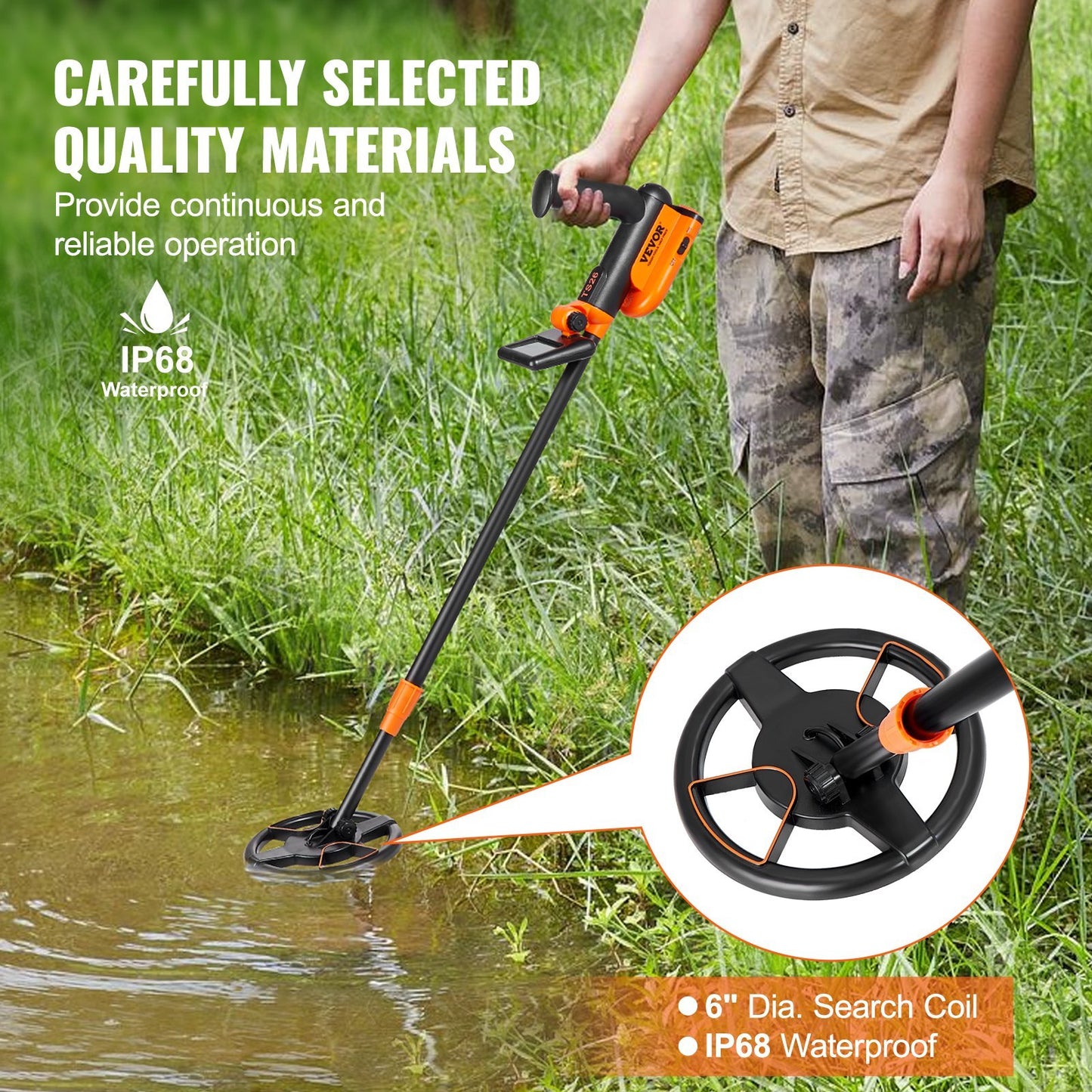 Kids' Metal Detector – Adjustable Waterproof Treasure Hunting Toy with LCD