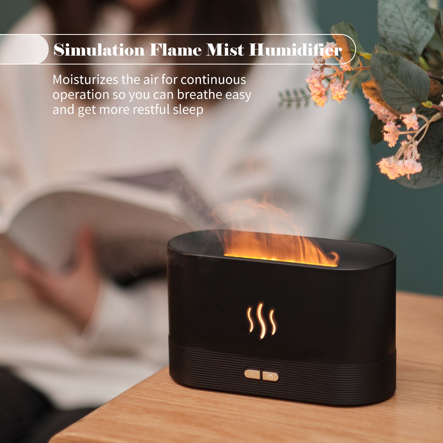 Blazzon Flame Light Aroma Diffuser | 7-Color Mist Humidifier