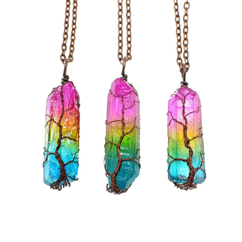 Tree of Life Crystal Pendant Necklace – Fashion Jewelry for Women