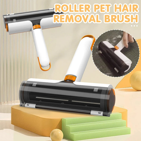 2‑in‑1 Portable Washable Pet Hair Removal Roller – Reusable Lint Brush