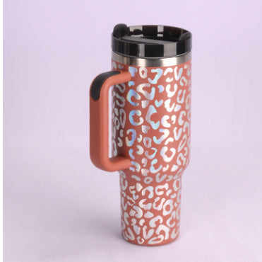 40oz Stainless Steel Tumbler with Handle & Straw – Insulated Spill-Proof Coffee Cup for Travel, Gym & Office