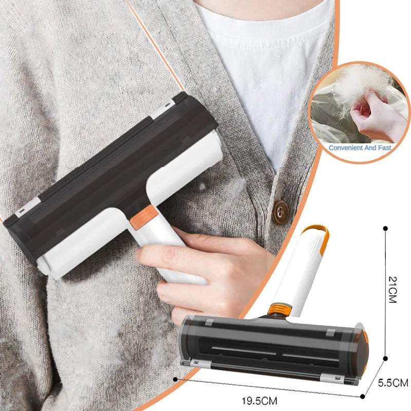 2‑in‑1 Portable Washable Pet Hair Removal Roller – Reusable Lint Brush