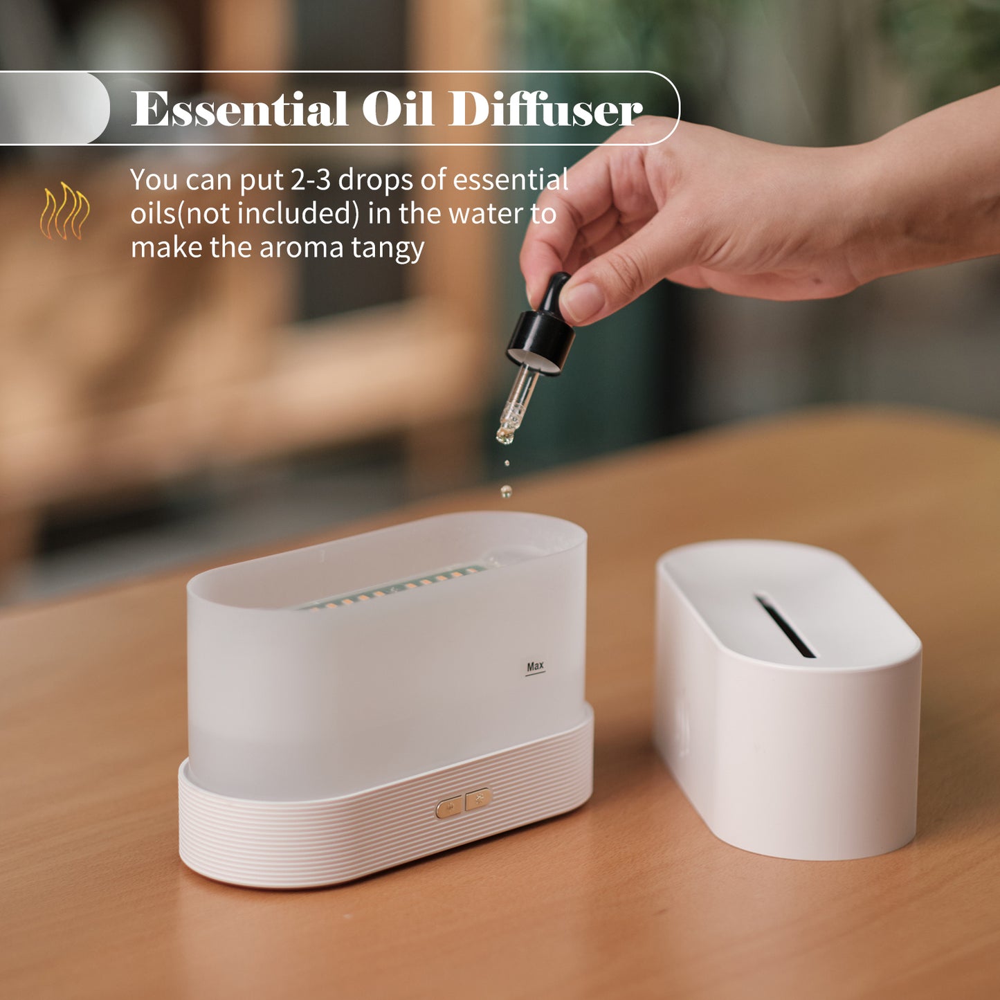 Blazzon Flame Light Aroma Diffuser | 7-Color Mist Humidifier
