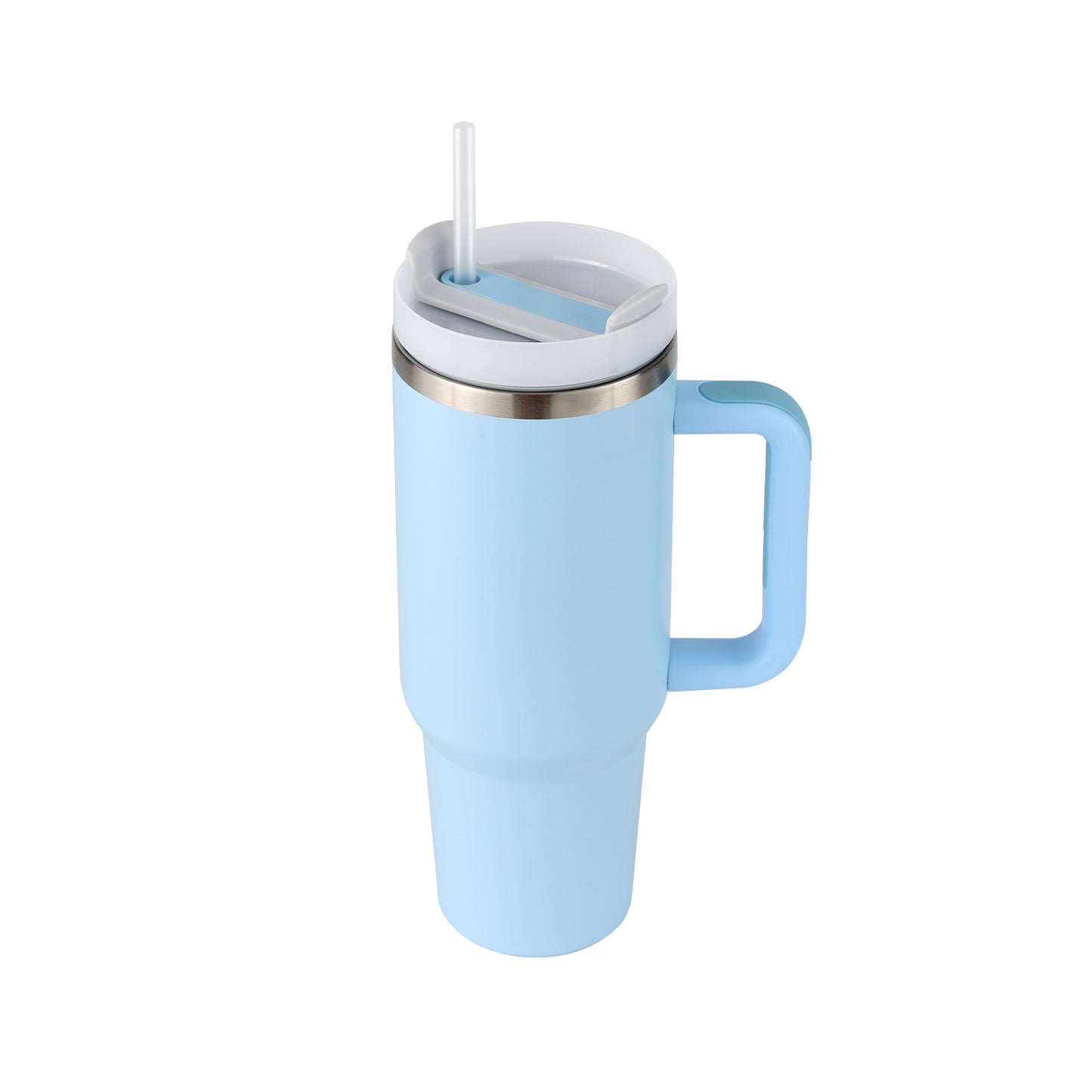40oz Stainless Steel Tumbler with Handle & Straw – Insulated Spill-Proof Coffee Cup for Travel, Gym & Office