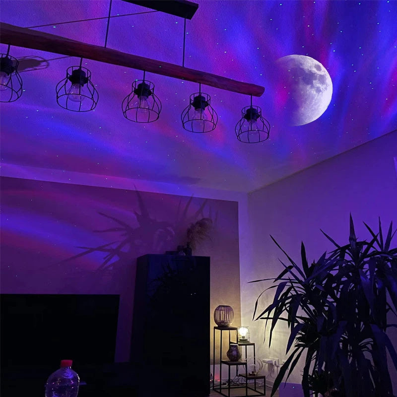 Aurora Borealis Galaxy Projector – LED Star Night Light for Home & Gifts