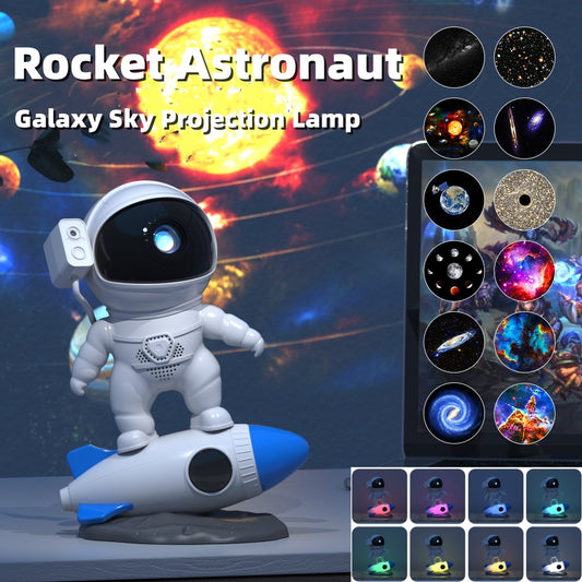 Rocket Astronaut Galaxy Projector – Starry Sky Night Light Gift | Blazzon Gift Store
