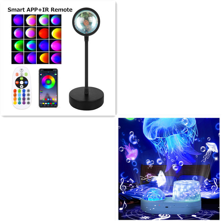 Sunset Projection Lamp – APP 24KEY USB Remote Control