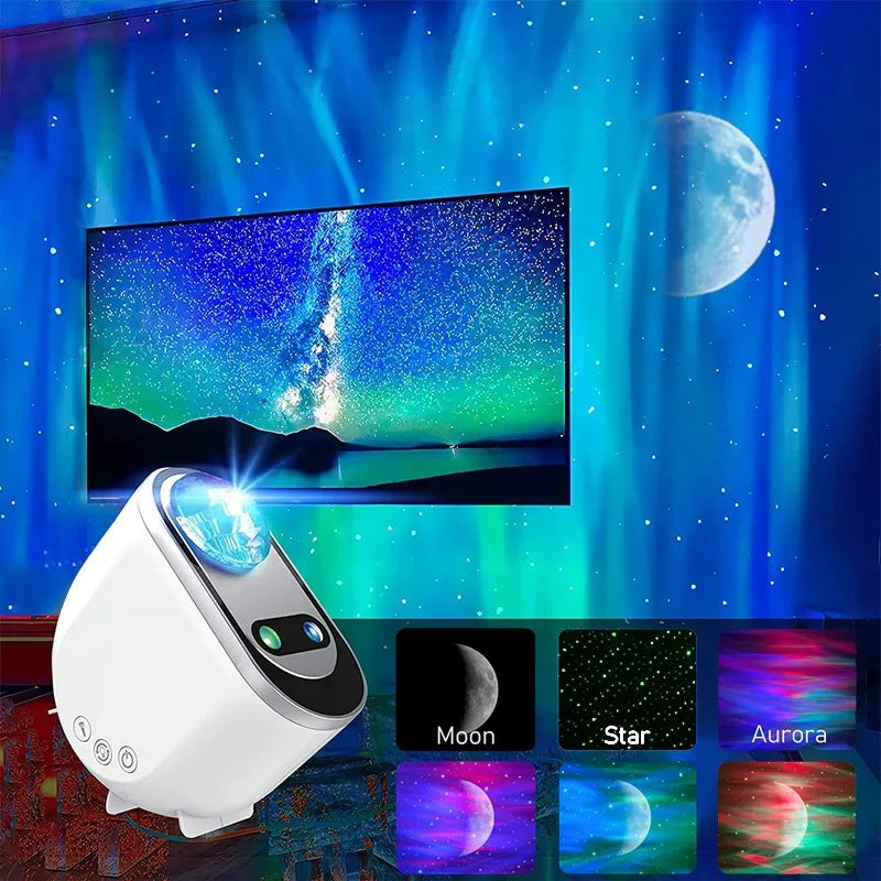Aurora Borealis Galaxy Projector – LED Star Night Light for Home & Gifts