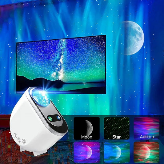 Aurora Borealis Galaxy Projector – LED Star Night Light for Home & Gifts