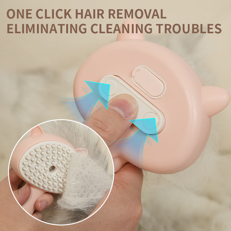 Rechargeable Pet Grooming Brush with Mist – Self-Cleaning Slicker Brush (Cats & Dogs)