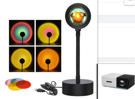 Sunset Projection Lamp – APP 24KEY USB Remote Control